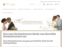 Tablet Screenshot of hochzeitswesten.net